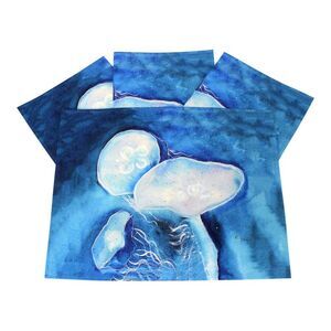 Blue Jellyfish 17.5 x 12 Inch Kitchen Dining Room Placemats Set of 4 Betsy Drake
